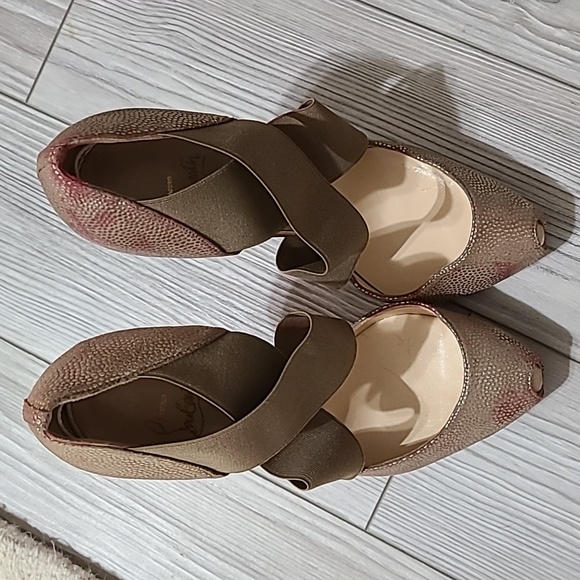 Louboutin Gold Heels - Picture 2 of 8